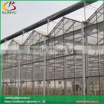 Sawtooth type commercial glass greenhouse mini glass greenhouse