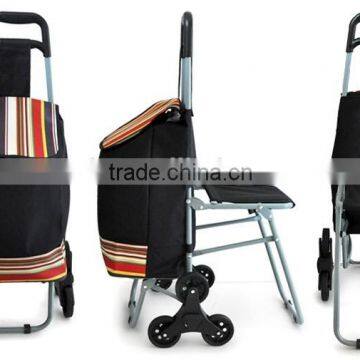 hot sale 2015 Folding Shopping Trolley Bag With Chair