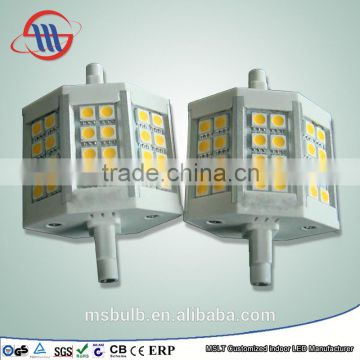 China LED bulb R7S LED ceramic flood light 78mm 5050 SMD 5W linear dimmable replace J78 halogen Lamp