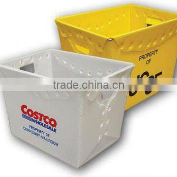 Nestable corrugated plastic tote