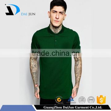 Daijun oem fashion high quality 180g 100% cotton green blank china factory men polo t shirt