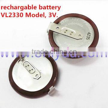 rechargable battery VL2330 Model, 3V.