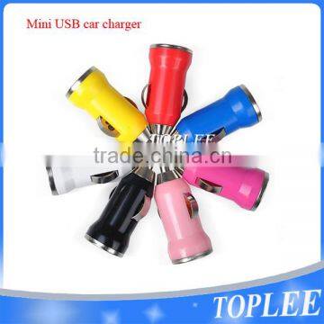 colorful car charger 5V 1A mini usb car charger for samsung
