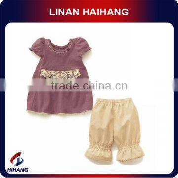 2014 hot sale supplier summer cotton babies clothes for baby