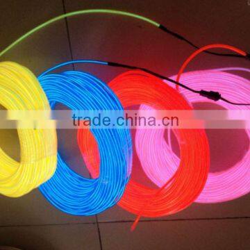 Super bright 2.3mm el wire with many colors 50meter per roll