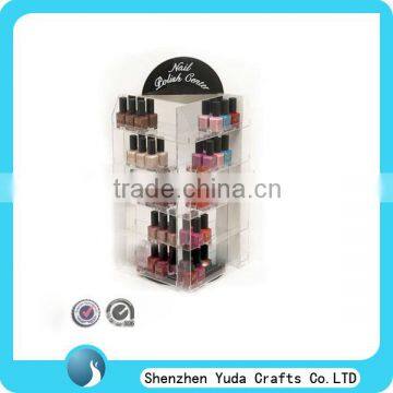 tabletop spinning cosmetic organizer acrylic rotating display for nail polish