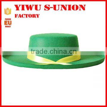 Party Green Zorro Hat Carnival Flat Wide Brim Decoration Carnival Zorro Hat photo-2