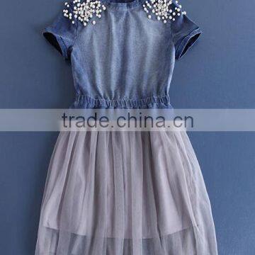 2015 fashion ladies latest designs denim dress patterns