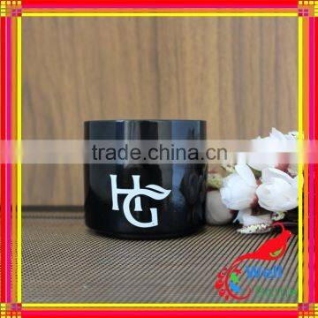 black glass jar cosmetics cream empty jar with glass jar for face cream