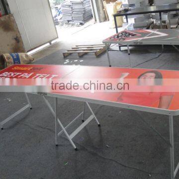 Beautiful PP Printing once fold Beerpong Table