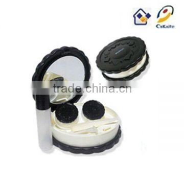 new A-8057Print Plastic Contact Lens Case With Bottle Mirror