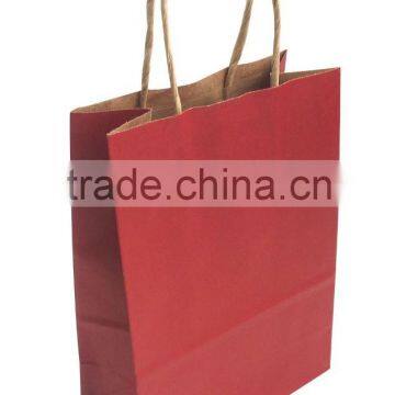 machine making dark wine color plain color Kraft gift bag