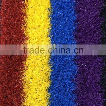 Rainbow diamond shape colorful artificial grass