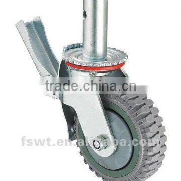 gray flame pu scaffolding caster wheels for transit