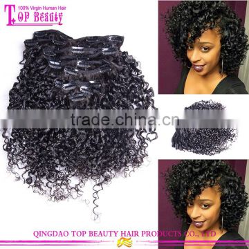 Hot Sale High Quality One Piece 8 Inch Clip-In Human Hair Extensions For Black Women