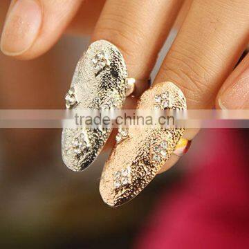 Finger nail rhombus diamonds fingernail ring