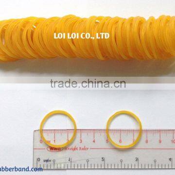 25mm High Quality Natural Rubber Band - Yellow clear color elastic high temperature rubber band