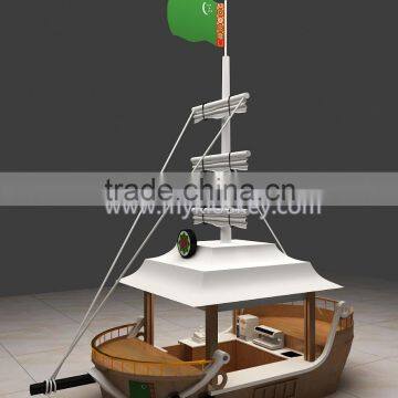 6m by 3m customized boat shape beach coffee kiosk shop design for sale