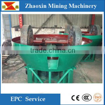 Gold extraction by amalgamation, mercury grinding machine