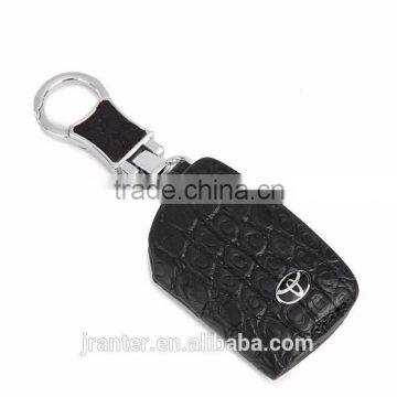 Delicate design smart car keychain case crocodile leather car key pouch