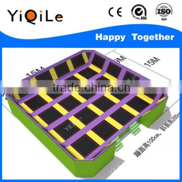 The square design of adult trampoline fabric for trampoline gym trampoline