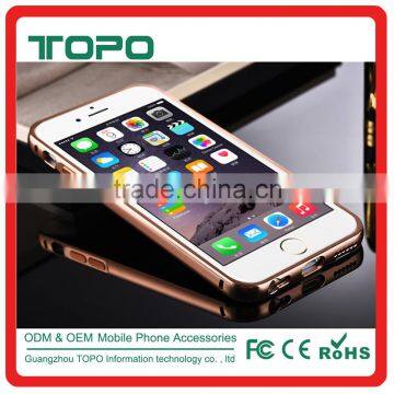 China supplier Aluminum metal mirror phone case bumper PC mirror back cover case cell phone case metal bumper for iPhone 6