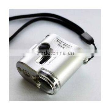 60X Mini Microscope With Money/Currency Detecting Illuminated Lamps/Led Pocket Magnifier photo-3