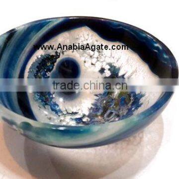 Blue Chalcedony 3Inch Bowls: Wholesale Gemstone Bowls : Agate Wholesale Bowls