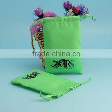 Soft Green Stain Comestic Pouch with Drawstring Wholesales