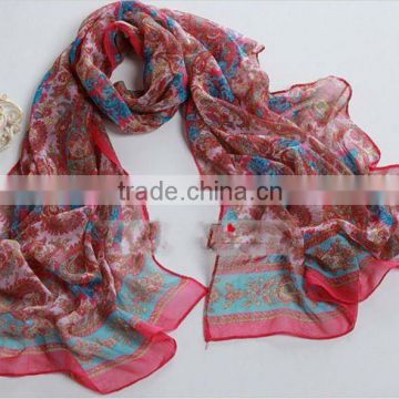 printed silk Chiffon Long scarves