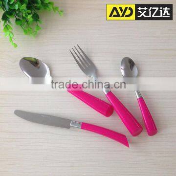 Colorful! stainless steel cutlery with plastic handle