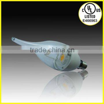 Good appearance CE ROHS FCC UL Approved high RA90 COB 5w mini led artificial candle light