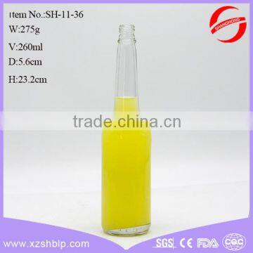 350ml Clear Long Neck Beverage Glass Bottle with Screw Top