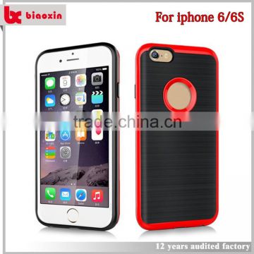 Anti-scratch and factory price tpu pc case for iphone 6 2 in 1