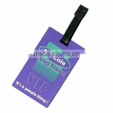 2015 Customized Design Soft Pvc Luggage Tag Rubber Loop