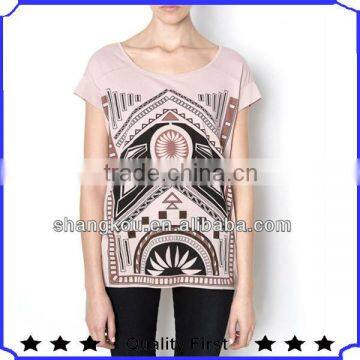 China Supplier Short Sleeve Fashion tshirt printing design Customized