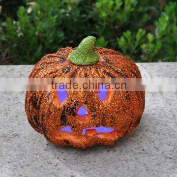 Halloween small Polyfoam pumpkin with led light decor