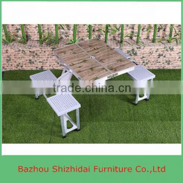 Aluminum folding camping picnic table and chairs SZD-022