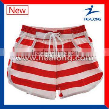 red white stripe women sexy beach shorts