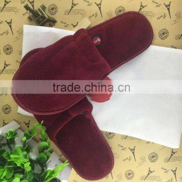 cotton slippers for hotel/Custom washable disposable hotel slippers/hotel slipper with embroideried customized logo