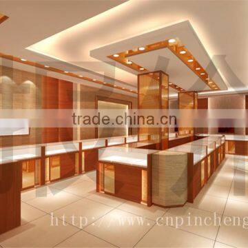 Indian Clothing Stores Display Showcase and Wooden Kiosk for Cell Phone Accessories