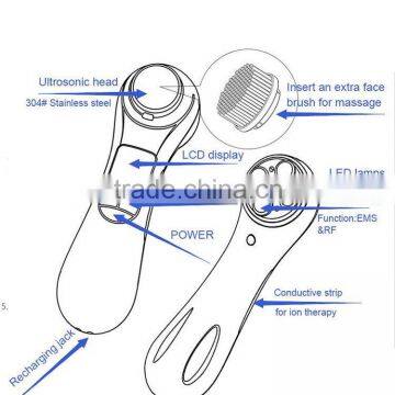 Home use ultrasonic cavitation slimming beauty equipment galvanic face massager Deep Cleansing