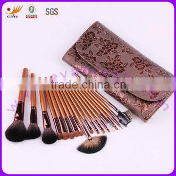 18pcs Professional Brush Set with Elegant Bag and Aluminum Ferrule,Wholly Handmade