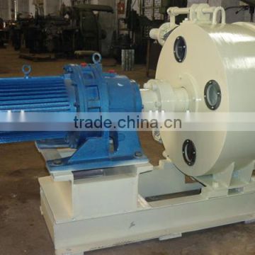 concrete hose pump with hose supplying