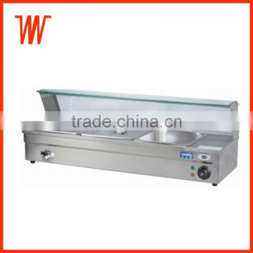 Electric Bain marie with glass cover