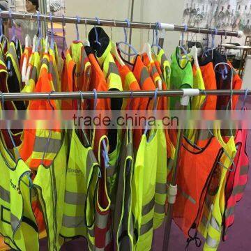 High Quality Visibility Fluorescent Polyester Workwear Reflective Safety Vest With Many Pockets photo-6