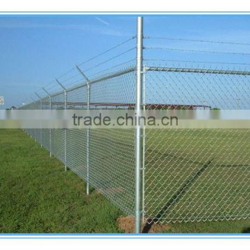 barbed wire chain link fence top