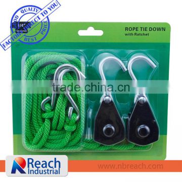 1/4" Solid Braided Polypropylene Rope Motorcycle Trailer Rope Ratchet Tie Down,1/4" Rope Ratchet