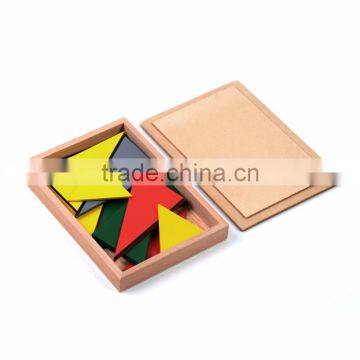 Wooden Toy Montessori Set Constructive Triangles With 5 Boxes photo-4