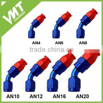 Anodized Aluminum Hydraulic AN12 45 Degree PTFE Hose Ends Fittings photo-4